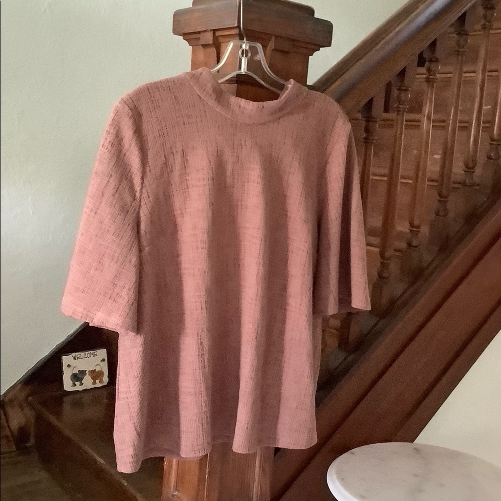 Anthropologie Current Air Bette mock neck tie back L